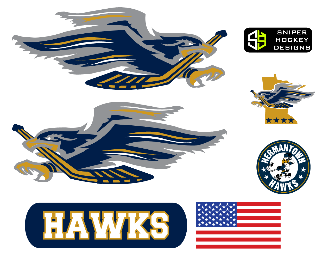 2023-24 Hermantown High School Helmet Decals